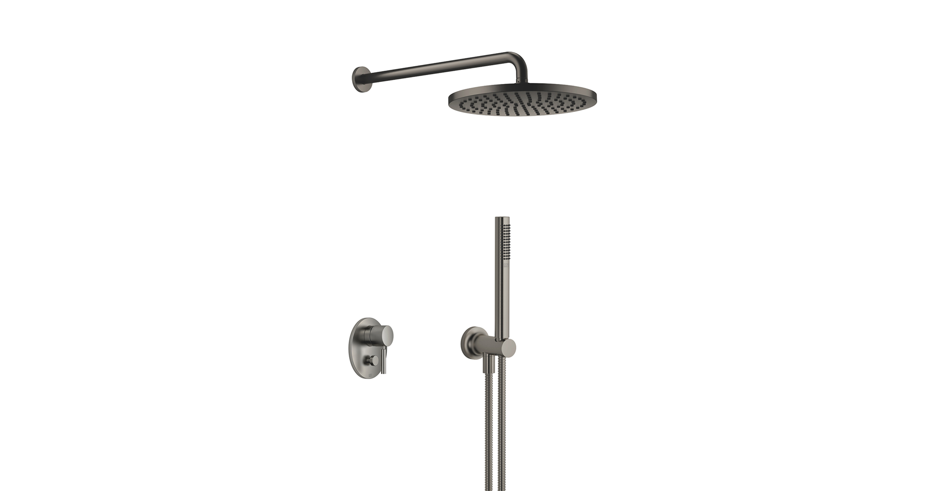 META shower dark platinum matt